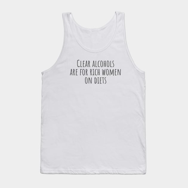 Clear Alcohols Tank Top by ryanmcintire1232